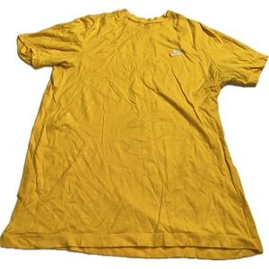 The Nike Tee Spell Out Embroidered Logo Men's Size M Yellow T-Shirt‎
